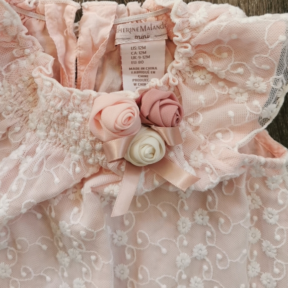 12 MONTHS CATHERINE MALANDRINO Floral Lace Dress EUC - Picture 5 of 5